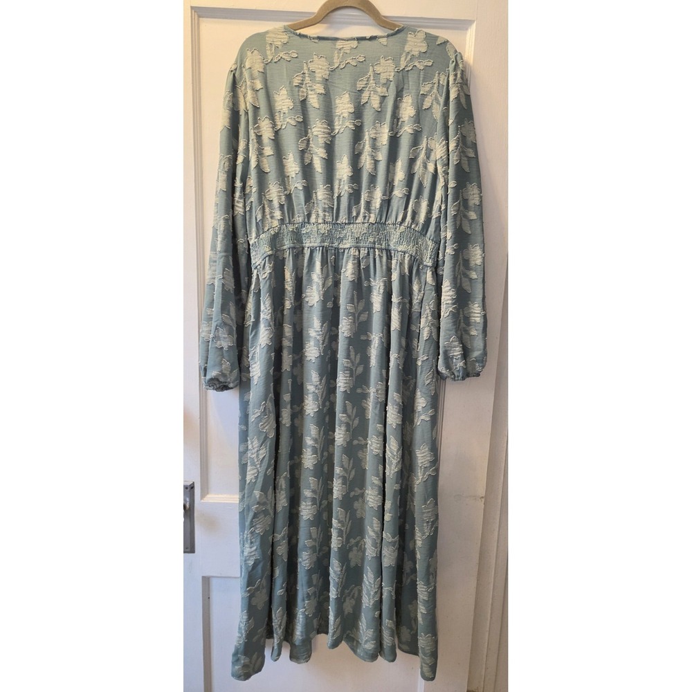NWT Simplee Woman's Boho Floral Maxi Flowy Casual V Neck Long Sleeve Dress. XL - Picture 5 of 6